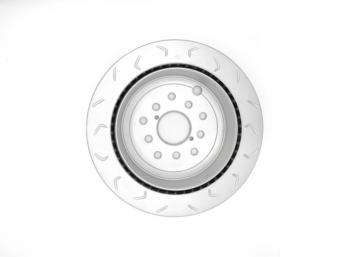 FactionFab Slotted Rear Rotor V2 Dual Drilled - 2022+ Subaru WRX / 2013-2020 FR-S BRZ 86 / 2022-2026 BRZ GR86 Non-Brembo*