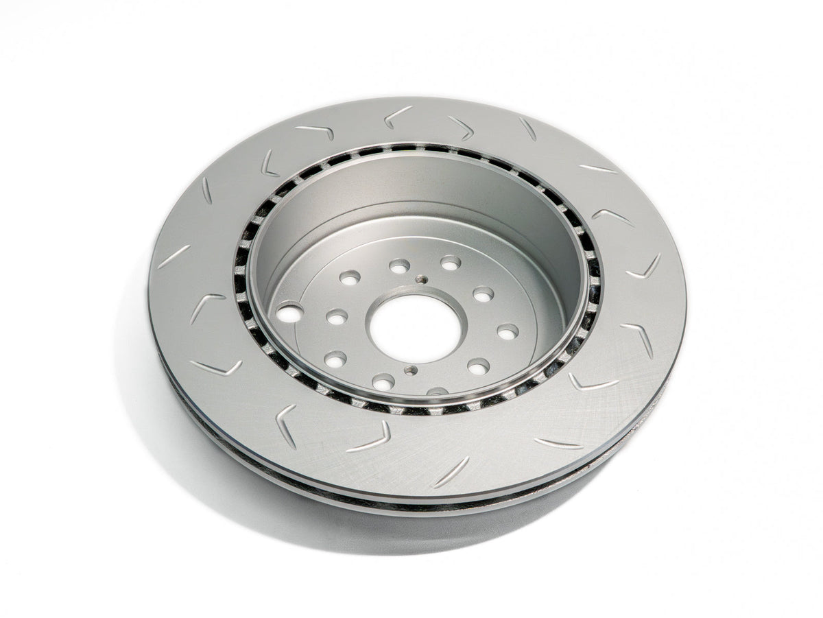 FactionFab Slotted Rear Rotor V2 Dual Drilled - Subaru STI 2008-2017