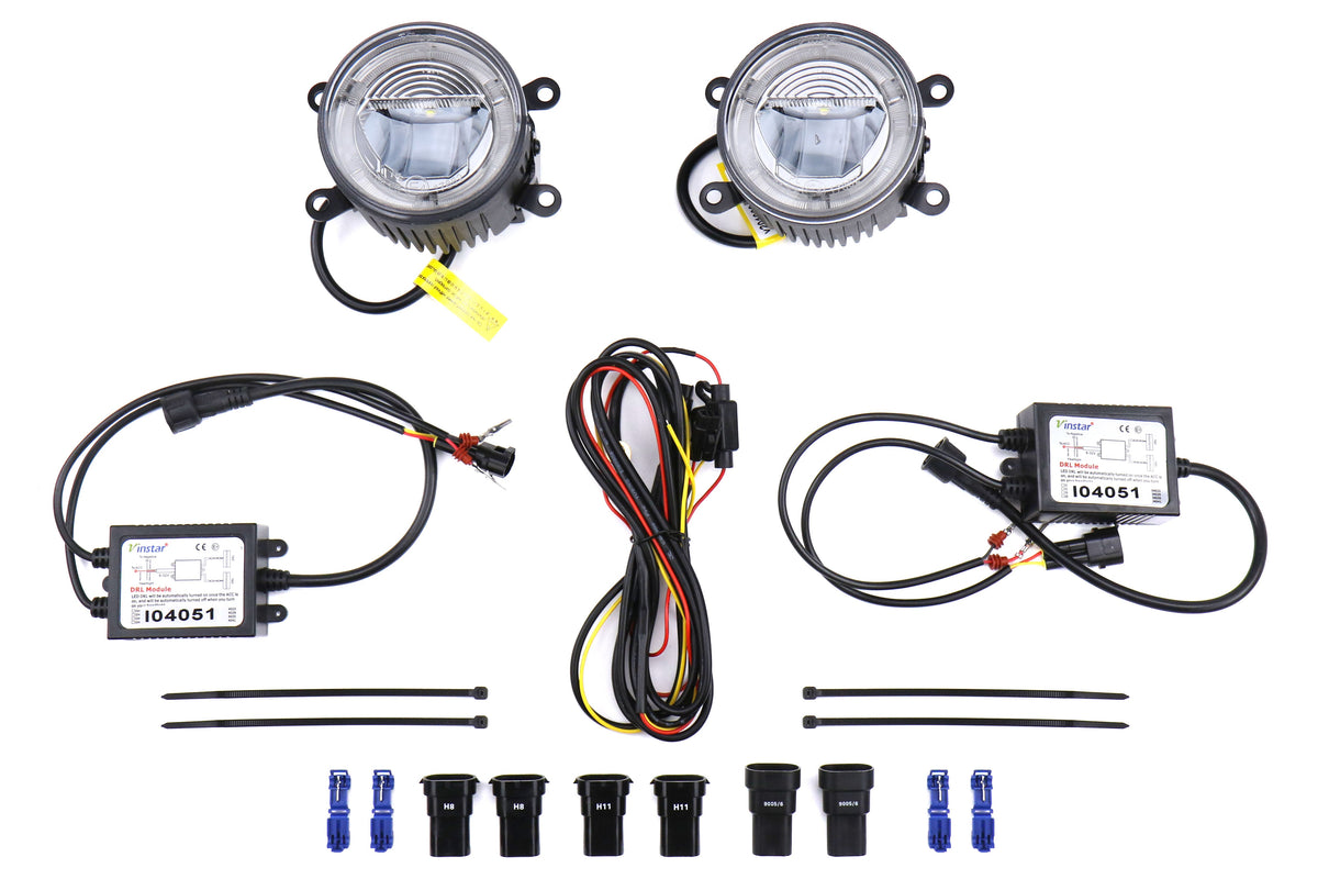 OLM LED / Halo DRL Fog Light Housings - 2015+ WRX / 2015+ STI / 2013+ FT86 / 2014+ Forester