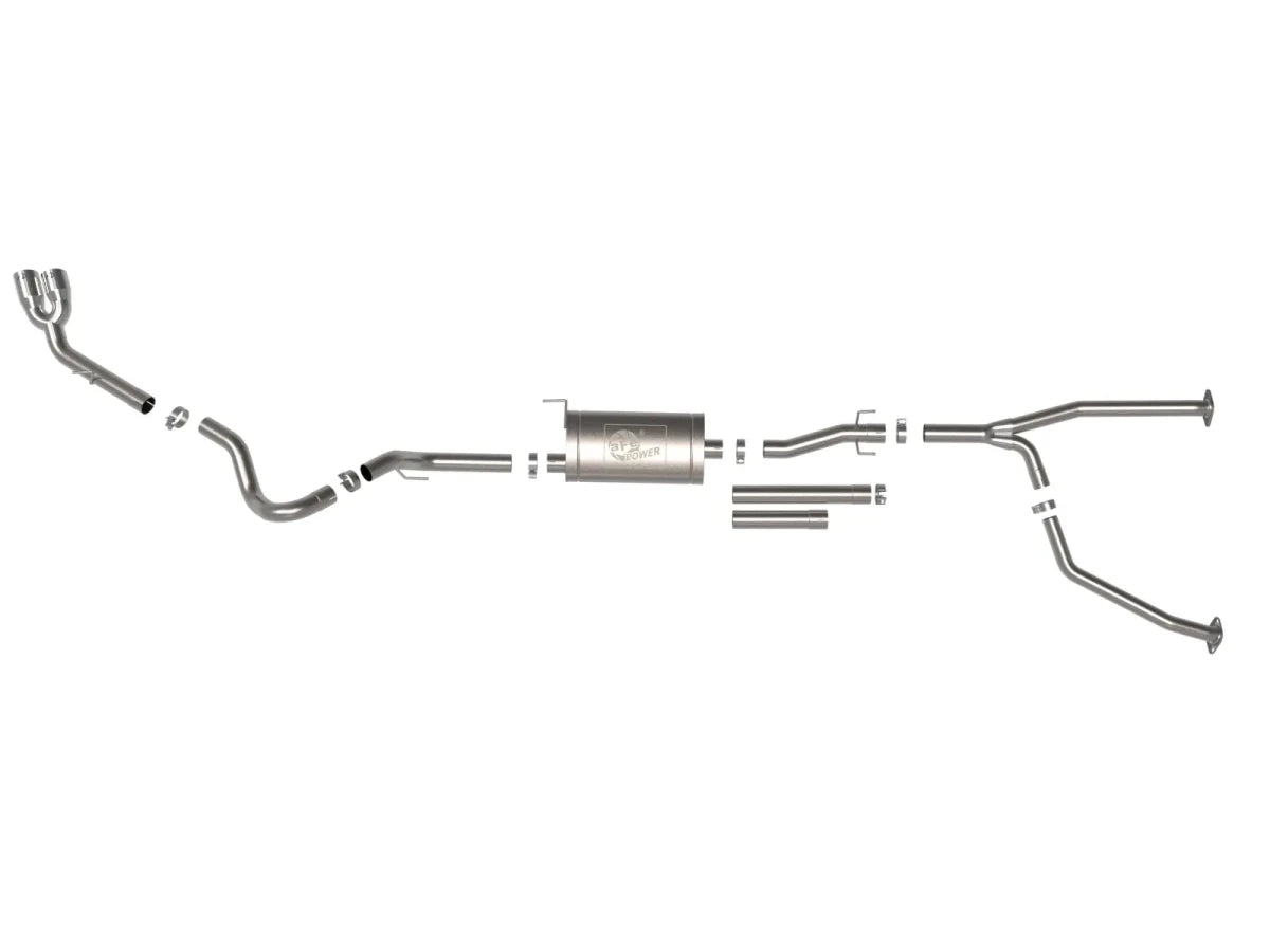 AFE - aFe 2022 Toyota Tundra V6 - 3.5L (tt) Vulcan Series 2.5in to 3in 304 SS Cat - Back Exhaust