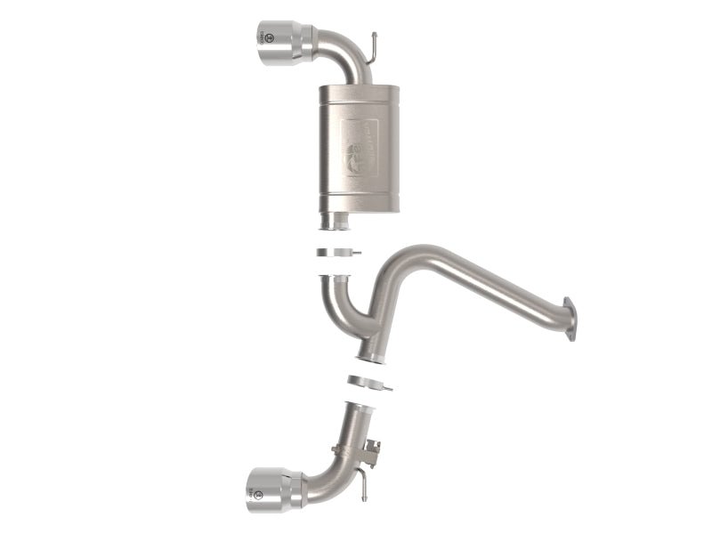 AFE - aFe 22 - 23 Hyundai Kona N L4 2.0L (t) Takeda 3in 304 SS Axle - Back Exhaust System w/ Polished Tips - Panda Motorworks
