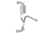 AFE - aFe 22 - 23 Hyundai Kona N L4 2.0L (t) Takeda 3in 304 SS Axle - Back Exhaust System w/ Polished Tips - Panda Motorworks