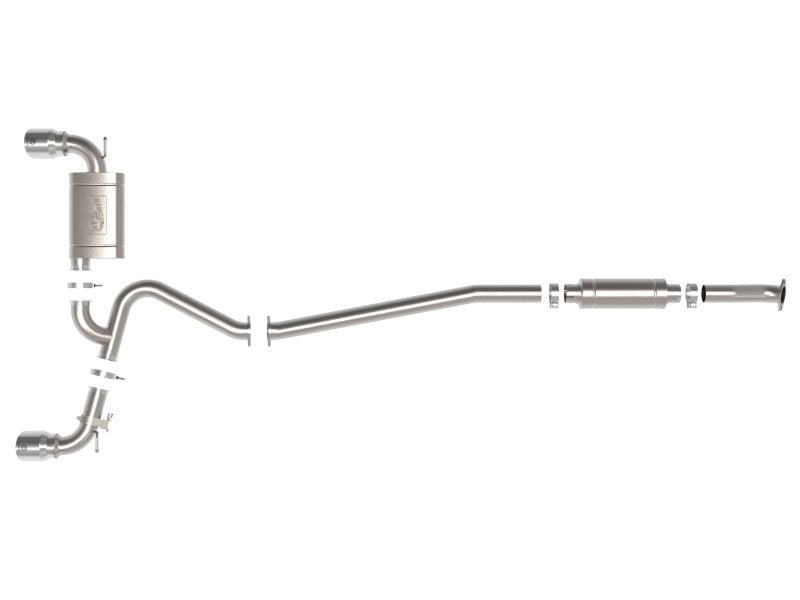AFE - aFe 22 - 23 Hyundai Kona N L4 - 2.0L (t) Takeda 3in 304 SS Cat - Back Exhaust System w/ Polished Tips - Panda Motorworks