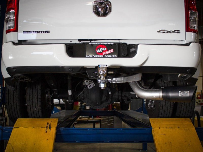 AFE - aFe Large - Bore HD 5in 409SS DPF - Back Exhaust System w/Black Tip 19 - 23 Ram Diesel Trucks L6 - 6.7L (td)
