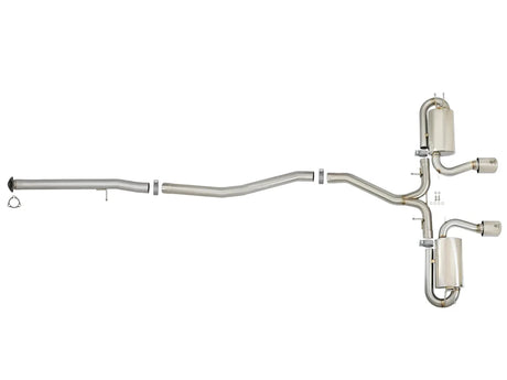 AFE - aFe POWER Takeda 3in 304 SS Cat - Back Exhaust 17 - 19 Honda Civic Si L4 - 1.5L (t)