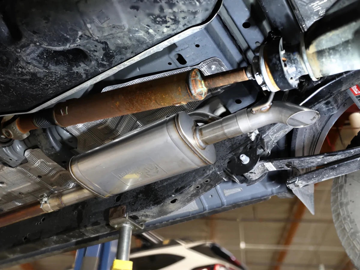 AFE - aFe ROCK BASHER 2 - 1/2 IN 409 Stainless Steel Cat - Back Exhaust System