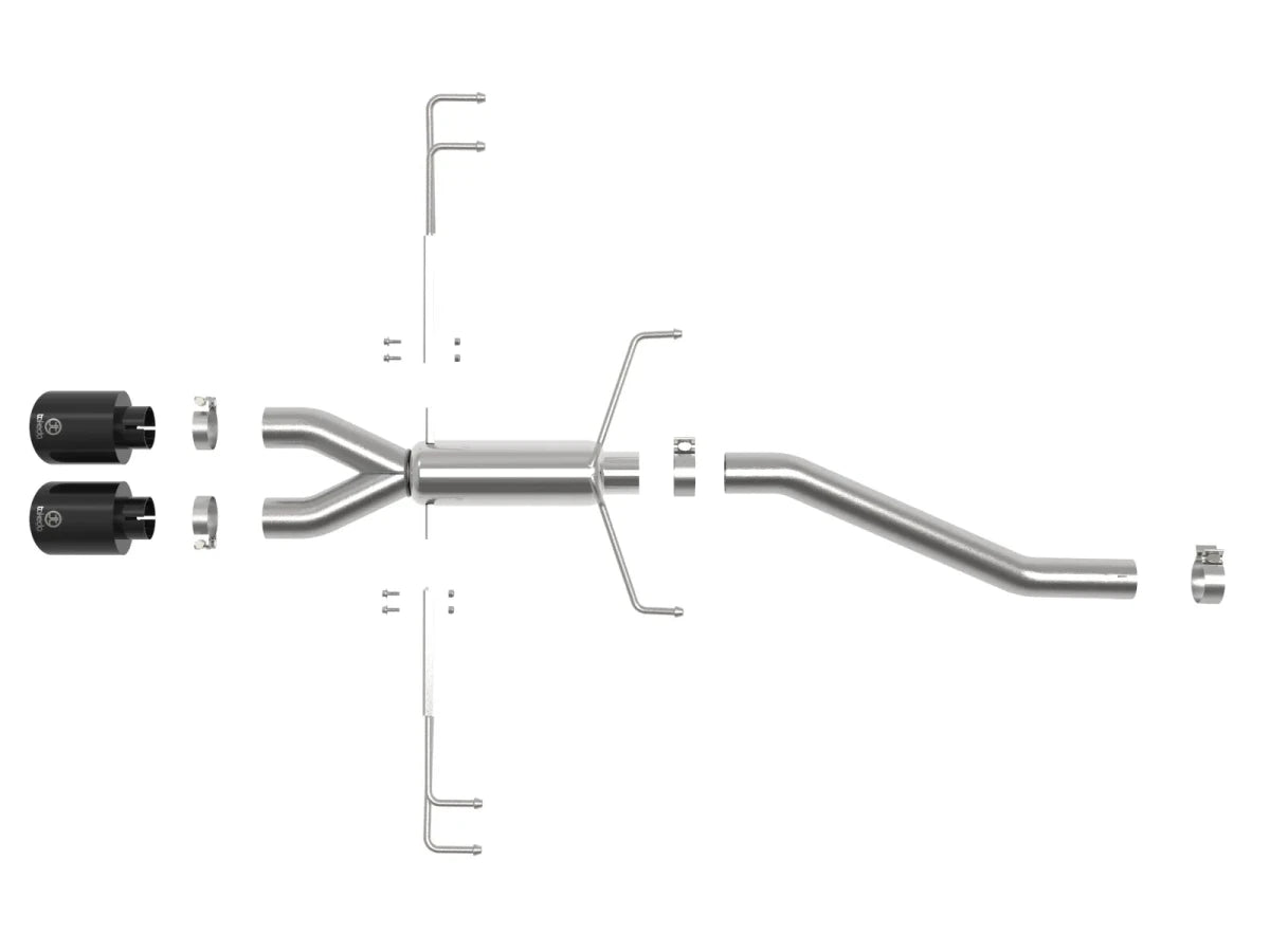 AFE - aFe Takeda 2.5in 304SS Axle - Back Exhaust System 17 - 21 Honda Civic Type R L4 - 2.0L (t)