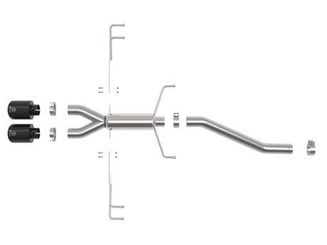 AFE - aFe Takeda 2.5in 304SS Axle - Back Exhaust System 17 - 21 Honda Civic Type R L4 - 2.0L (t)