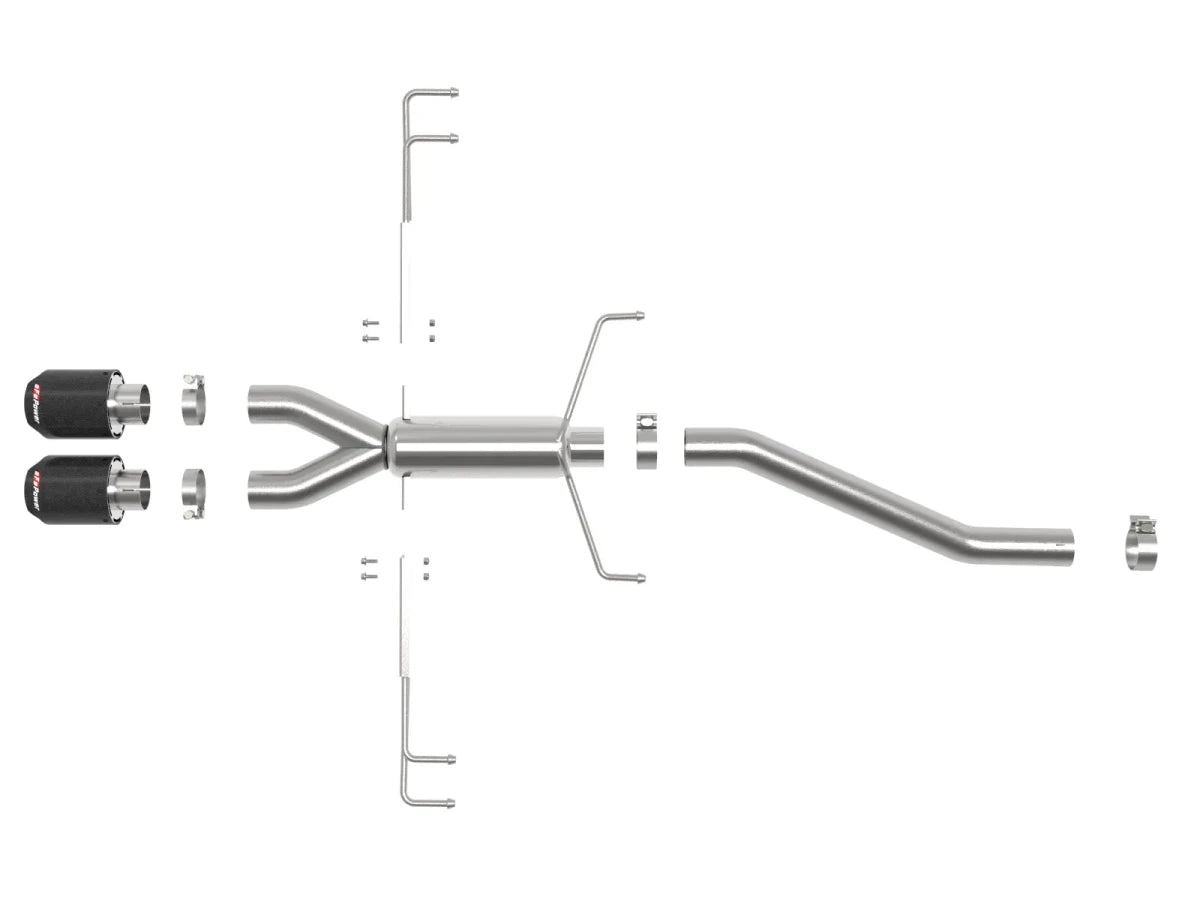 AFE - aFe Takeda 2.5in 304SS Axle - Back Exhaust System 17 - 21 Honda Civic Type R L4 - 2.0L (t)