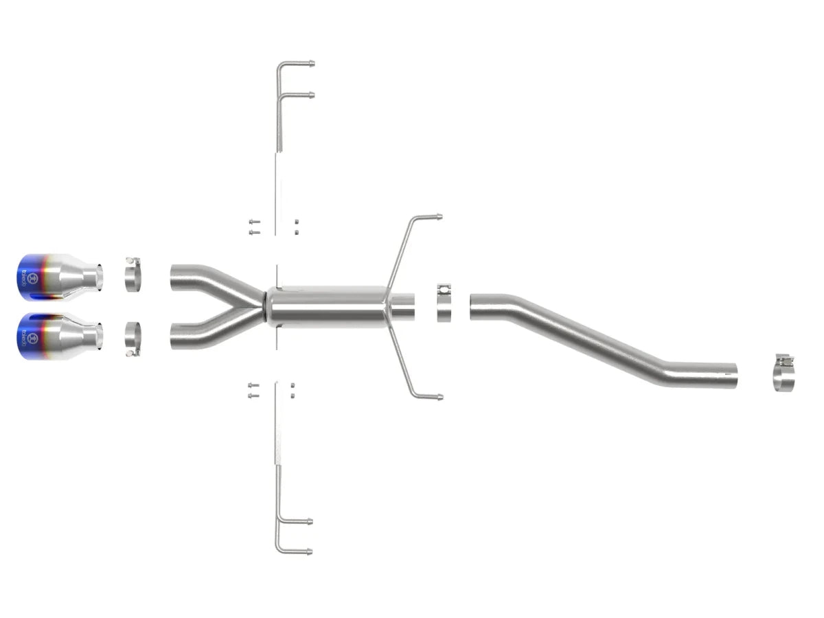 AFE - aFe Takeda 2.5in 304SS Axle - Back Exhaust System 17 - 21 Honda Civic Type R L4 - 2.0L (t)