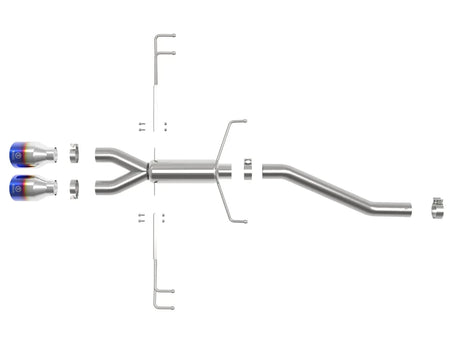 AFE - aFe Takeda 2.5in 304SS Axle - Back Exhaust System 17 - 21 Honda Civic Type R L4 - 2.0L (t)