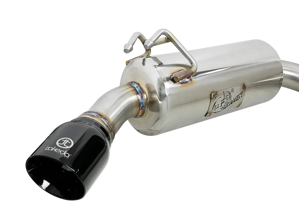 AFE - aFe Takeda Exhaust 304SS Dual Cat - Back w/ Polished Tips 08 - 13 Mitsubishi Lancer Evo X L4 2.0L Turbo