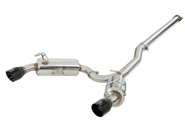 AFE - aFe Takeda Exhaust 304SS Dual Cat - Back w/ Polished Tips 08 - 13 Mitsubishi Lancer Evo X L4 2.0L Turbo