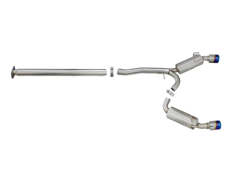 AFE - aFe Takeda Exhaust 304SS Dual Cat - Back w/ Polished Tips 08 - 13 Mitsubishi Lancer Evo X L4 2.0L Turbo