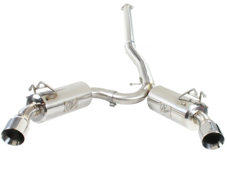 AFE - aFe Takeda Exhaust 304SS Dual Cat - Back w/ Polished Tips 08 - 13 Mitsubishi Lancer Evo X L4 2.0L Turbo