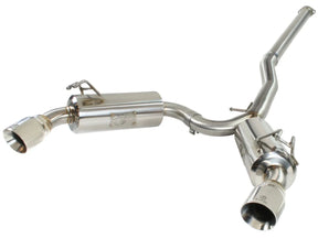 AFE - aFe Takeda Exhaust 304SS Dual Cat - Back w/ Polished Tips 08 - 13 Mitsubishi Lancer Evo X L4 2.0L Turbo