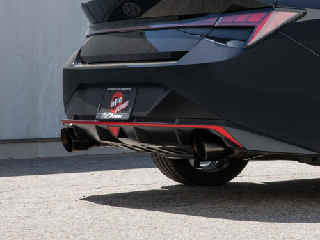 AFE - aFe Takeda Hyundai Elantra N 22 - 23 L4 - 2.0L (t) 3in 304 SS Cat - Back Exhaust w/ Black Tips - Panda Motorworks