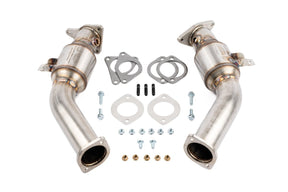 AMS Performance - AMS Performance VR30DDTT Street Lower Downpipes w/GESI Catalytic Converter