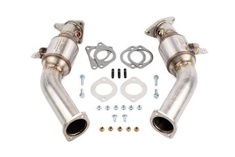AMS Performance - AMS Performance VR30DDTT Street Lower Downpipes w/GESI Catalytic Converter
