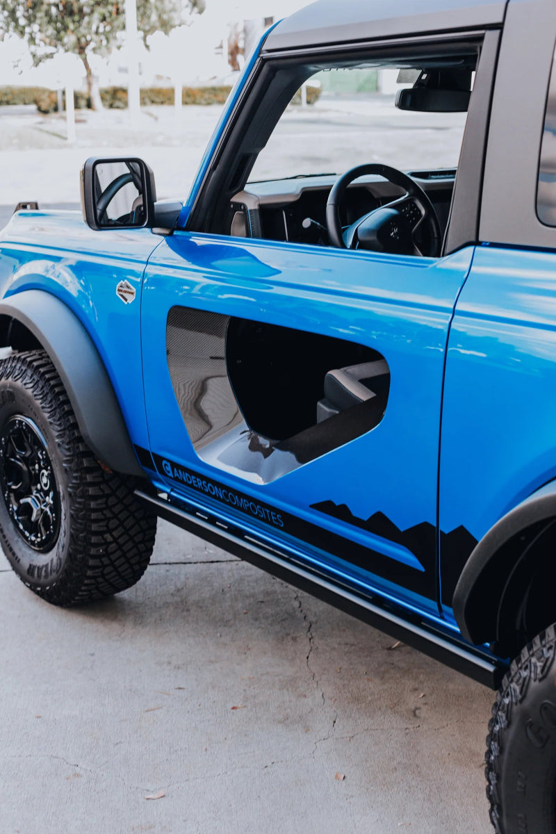 Anderson Composites - Anderson Composites 21 - 24 Ford Bronco 2DR Fiberglass Doors (Pair) w/ CF Inserts - Off Road - Panda Motorworks