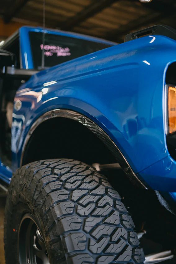 Anderson Composites - Anderson Composites 21 - 24 Ford Bronco 4 Door Carbon Fiber Fender Flare Delete Kit - Panda Motorworks