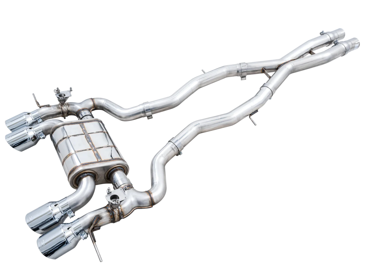 AWE Tuning - AWE SwitchPath Catback Exhaust for BMW G8X M3/M4 - Chrome Silver Tips - Panda Motorworks