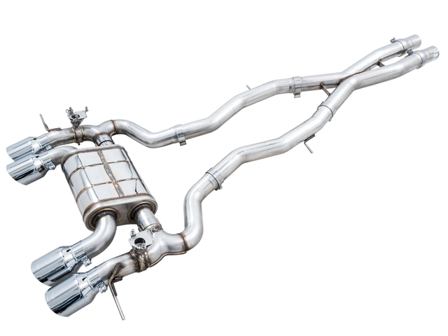 AWE Tuning - AWE SwitchPath Catback Exhaust for BMW G8X M3/M4 - Chrome Silver Tips - Panda Motorworks