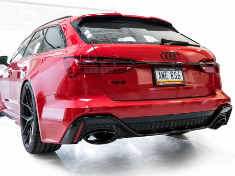 AWE Tuning - AWE Tuning 21 - 26 Audi C8 RS6/RS7 SwitchPath Cat - back Exhaust - Diamond Black Tips