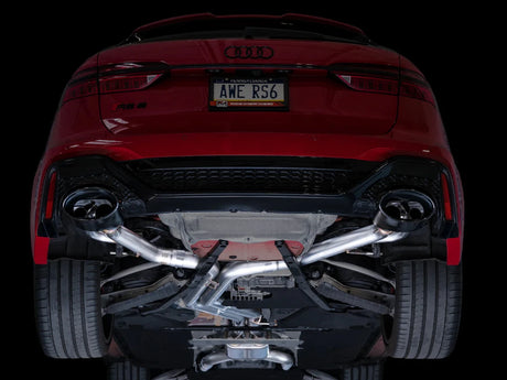 AWE Tuning - AWE Tuning 21 - 26 Audi C8 RS6/RS7 SwitchPath Cat - back Exhaust - Diamond Black Tips