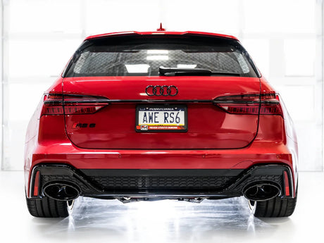 AWE Tuning - AWE Tuning 21 - 26 Audi C8 RS6/RS7 SwitchPath Cat - back Exhaust - Diamond Black Tips