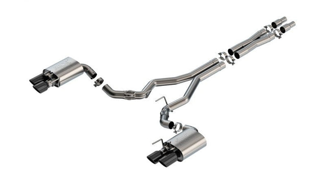 Borla - Borla 2024 Ford Mustang GT 5.0L V8 w/ Active Exhaust ATAK Cat - Back Exhaust System - Black Chrome - Panda Motorworks