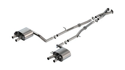Borla - Borla 22 - 23 Kia Stinger 3.3L V6 Turbo 2.25in Pipe Dia Dual Split Rear Exit S - Type Cat - Back Exhaust - Panda Motorworks