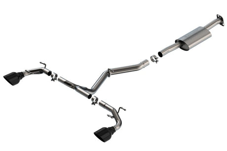 Borla - Borla 22 - 23 Subaru BRZ/Toyota GR86 2.4L RWD AT/MT S - Type Catback Exhaust - Black Chrome Tips - Panda Motorworks
