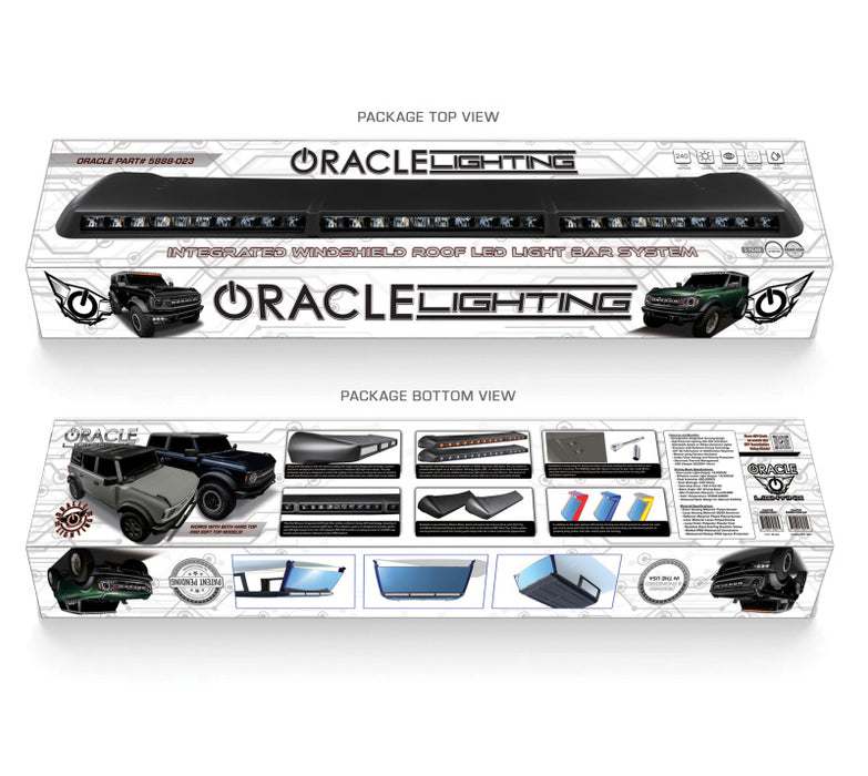 ORACLE LIGHTING INTEGRATED WINDSHIELD ROOF LED LIGHT BAR SYSTEM FOR 2021+ FORD BRONCO