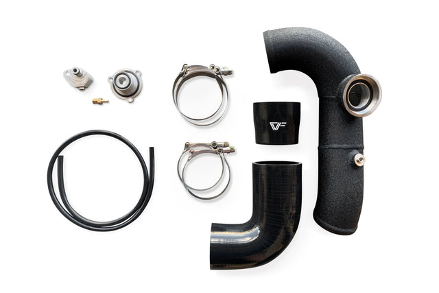 CVF - CVF Aluminum Intercooler Charge Pipe Kit with HKS Flange (2013 - 2018 Ford Focus ST) - Panda Motorworks