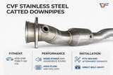 CVF Stainless Steel Catted Downpipes (2015-2020 Ford F-150 2.7L EcoBoost)