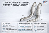 CVF Stainless Steel Catted Downpipes (2020-2024 3.0L Ford Explorer ST)