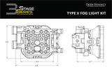 Diode Dynamics - Diode Dynamics SS3 Pro Type X Kit ABL - White SAE Fog