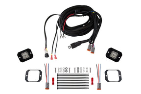 Diode Dynamics - Diode Dynamics Stage Series Flush Mount Reverse Light Kit (SSC1 or C2 2.0 w/ Red Backlight)