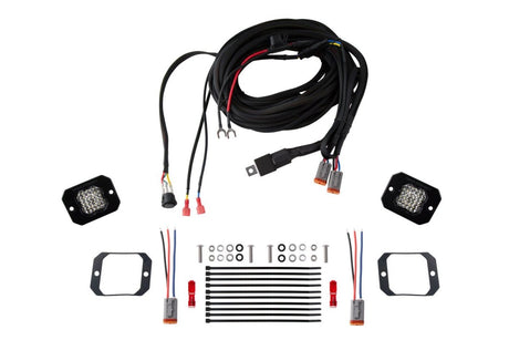 Diode Dynamics - Diode Dynamics Stage Series Flush Mount Reverse Light Kit (SSC1 or C2 2.0 w/ Red Backlight)