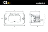 Diode Dynamics - Diode Dynamics Stage Series Flush Mount Reverse Light Kit (SSC1 or C2 2.0 w/ Red Backlight)