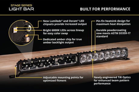 Diode Dynamics - Diode Dynamics Stage Series SS30 / SS40 / SS50 Dual - Color LED Light Bar (One)
