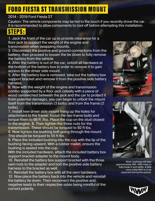 AWR Racing Ford Fiesta ST Engine Mount Kit