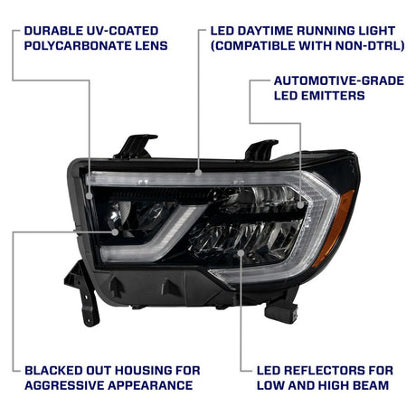 Form Lighting - 2008 - 2017 Toyota Sequoia LED Reflector Headlights (pair)