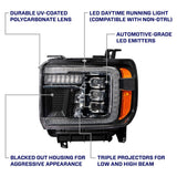 Form Lighting - 2014 - 2018 GMC Sierra 1500 LED Projector Headlights (pair)