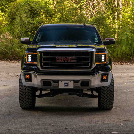 Form Lighting - 2014 - 2018 GMC Sierra 1500 LED Projector Headlights with Amber DRL (pair)