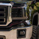Form Lighting - 2014 - 2018 GMC Sierra 1500 LED Projector Headlights with Amber DRL (pair)