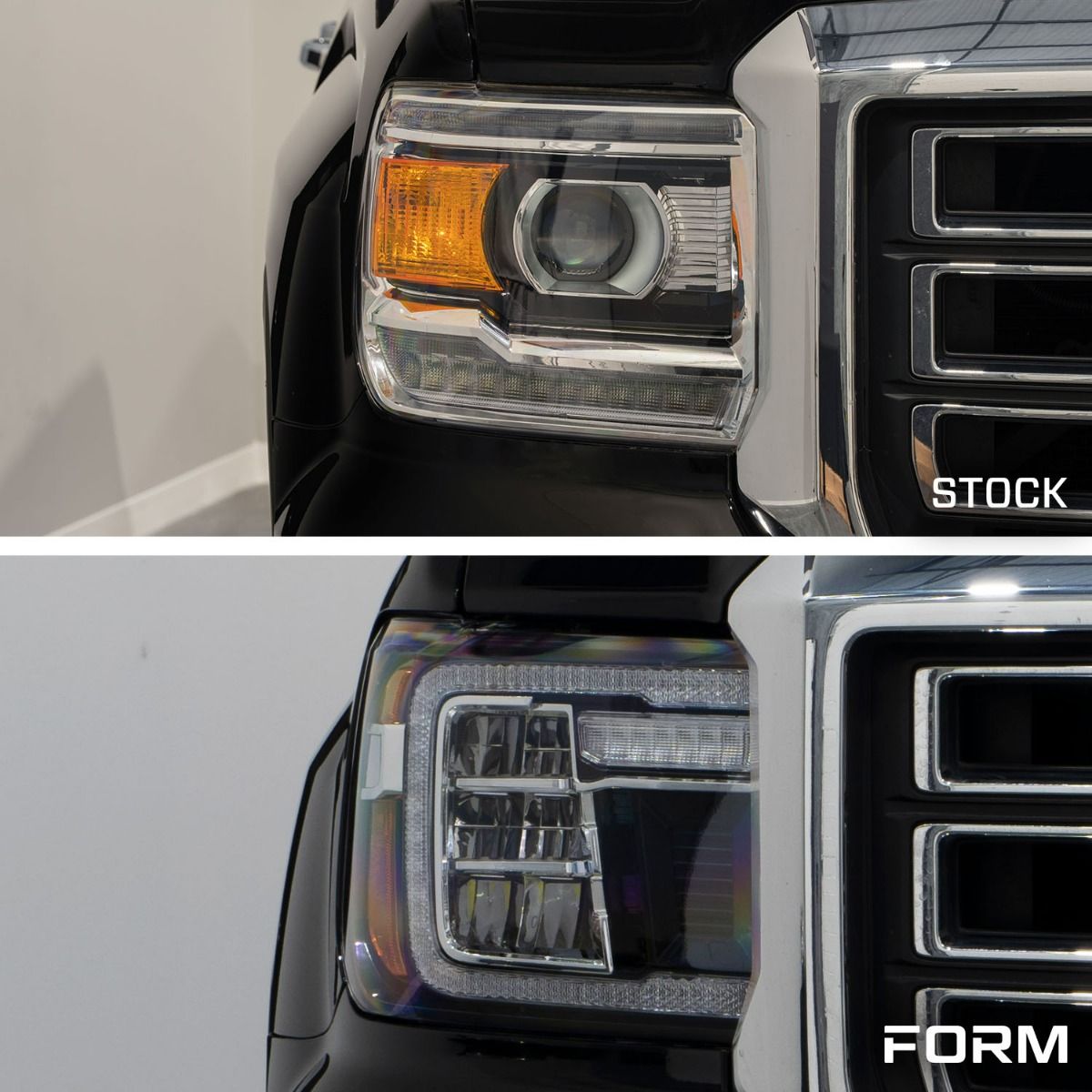 Form Lighting - 2014 - 2018 GMC Sierra 1500 LED Reflector Headlights (pair)