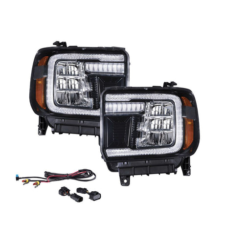Form Lighting - 2014 - 2018 GMC Sierra 1500 LED Reflector Headlights (pair)