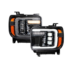 Form Lighting - 2015 - 2019 GMC Sierra 2500/3500 LED Projector Headlights (pair)